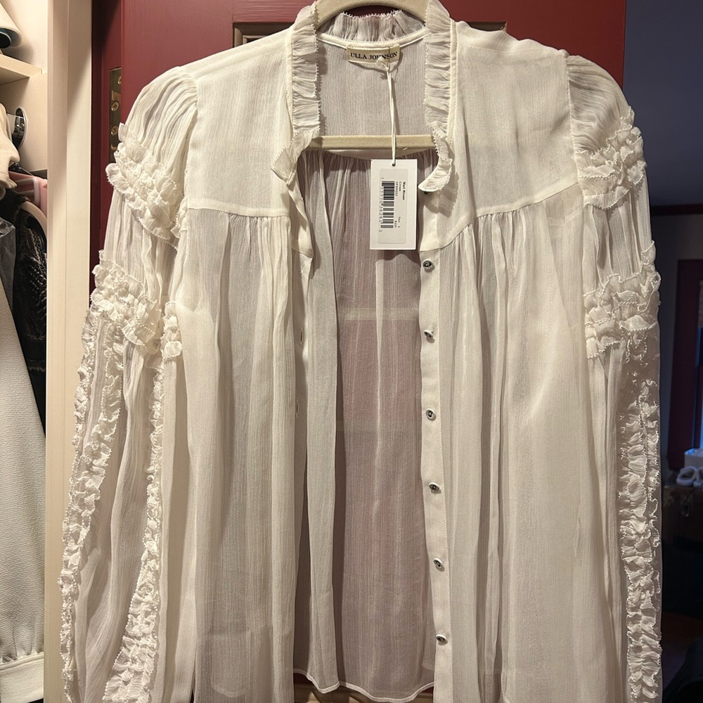 Ulla Johnson long sleeve silk top